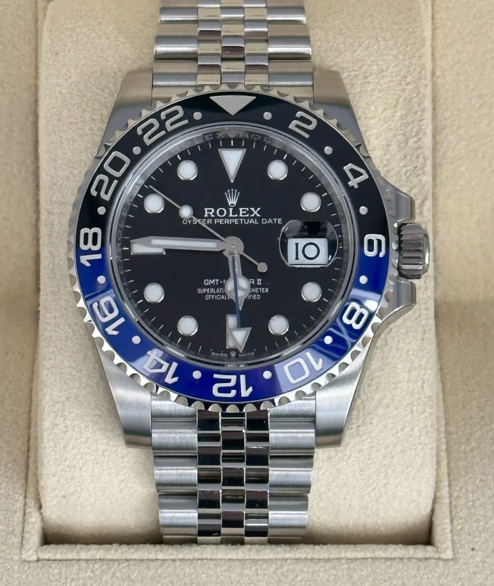 NEW 2023 Rolex GMT Master II "Batgirl" 40mm 126710BLNR Jubilee Black Dial