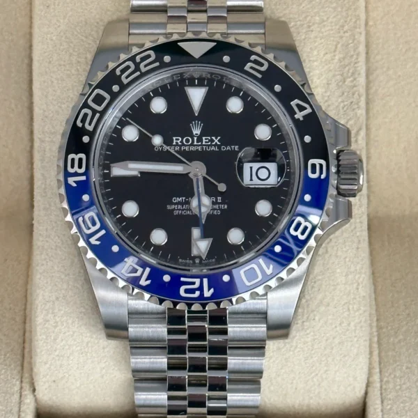 NEW 2023 Rolex GMT Master II "Batgirl" 40mm 126710BLNR Jubilee Black Dial