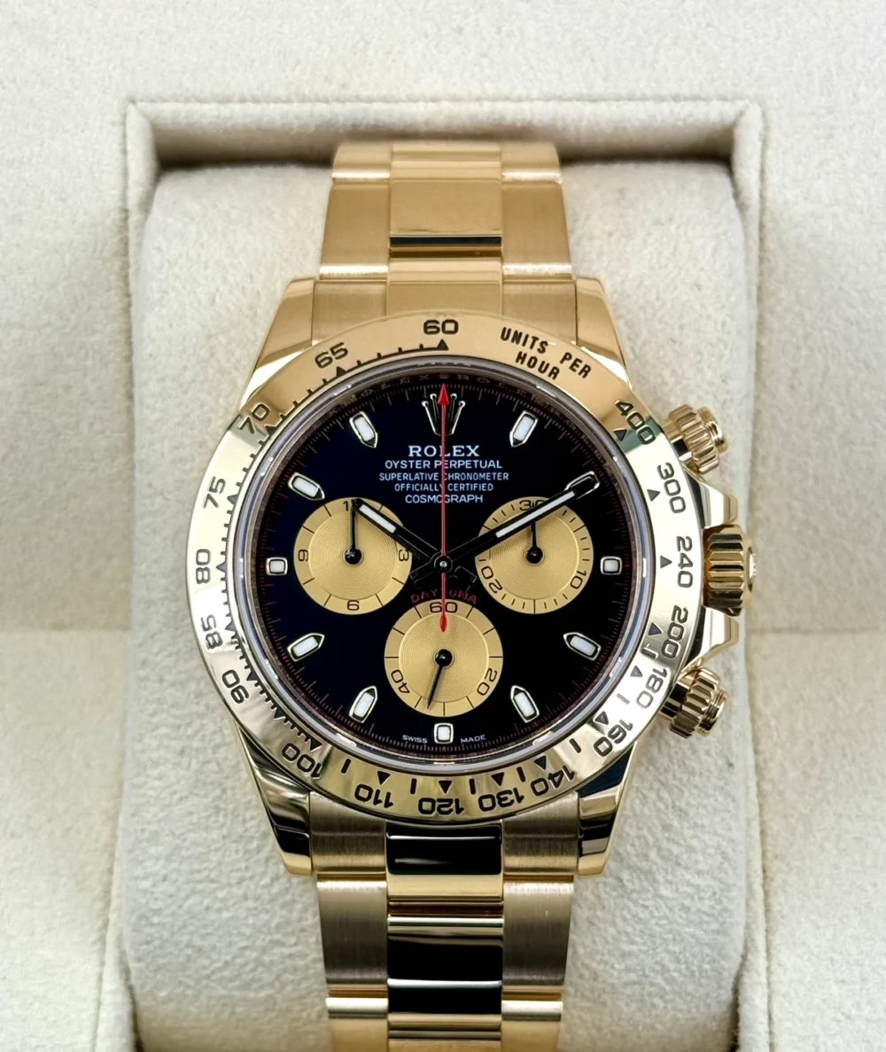 2023 Rolex Daytona "Paul Newman" 40mm 116508 Yellow Gold Black Dial