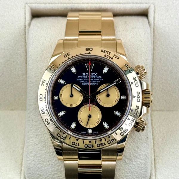 2023 Rolex Daytona "Paul Newman" 40mm 116508 Yellow Gold Black Dial