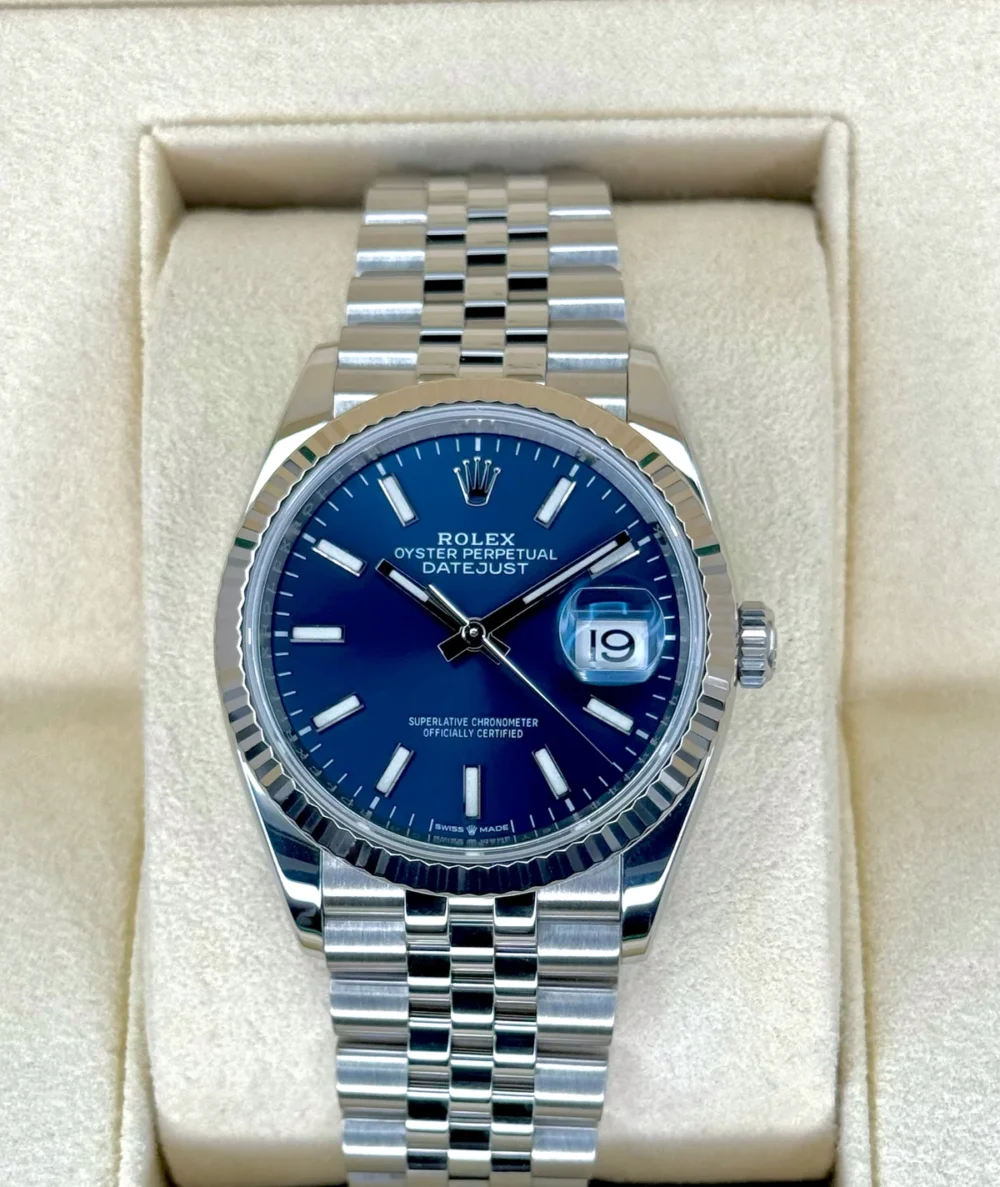 2020 Rolex Datejust 36mm 126234 Stainless Steel Jubilee Blue Dial