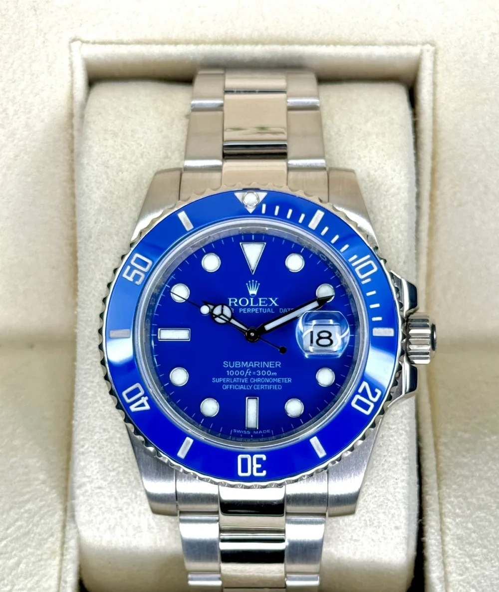 Rolex Submariner "Smurf" 40mm 116619LB White Gold Blue Dial