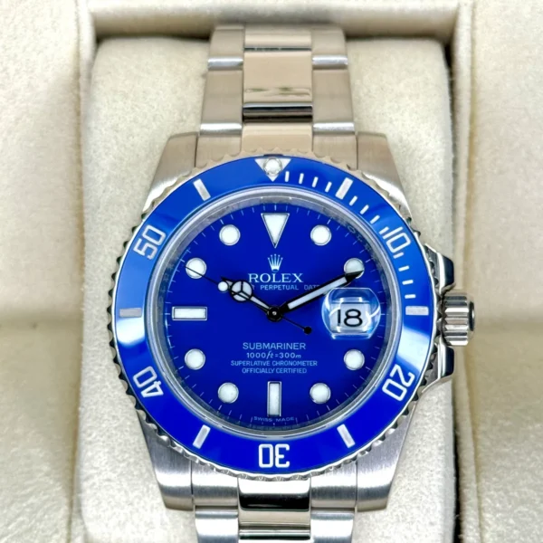 Rolex Submariner "Smurf" 40mm 116619LB White Gold Blue Dial