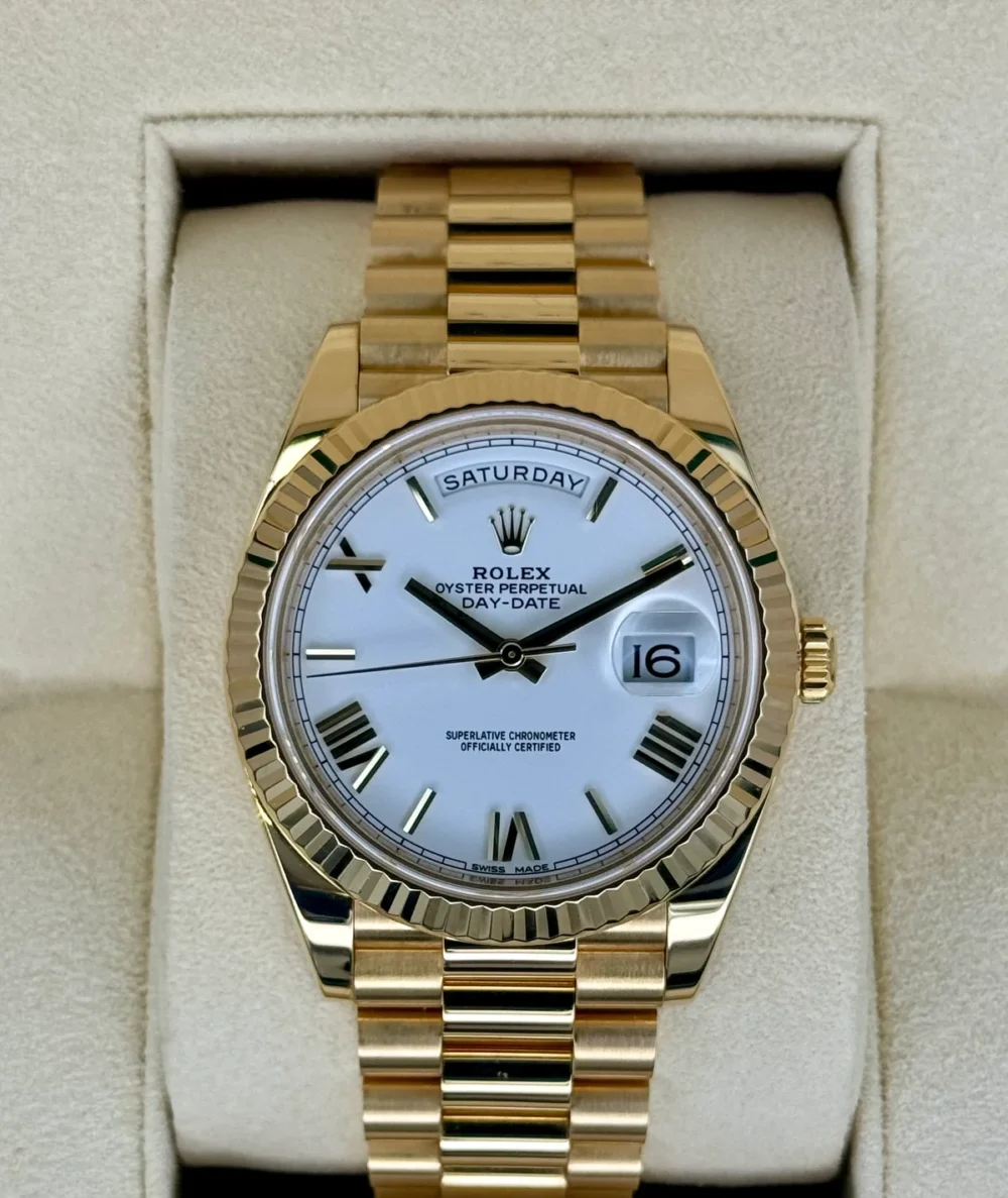 2019 Rolex Day-Date 40mm 228238 Presidential White Dial