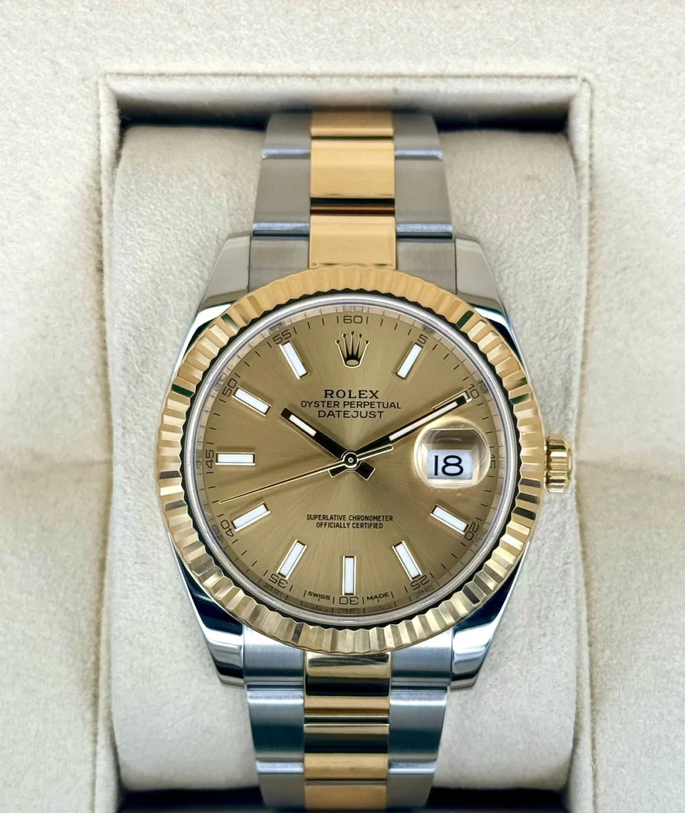 2017 Rolex Datejust 41mm 126333 Two-Tone Oyster Champagne Dial
