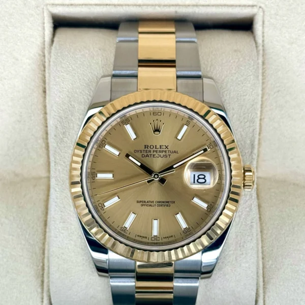 2017 Rolex Datejust 41mm 126333 Two-Tone Oyster Champagne Dial