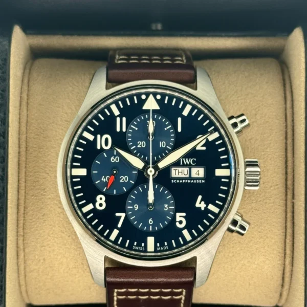 2022 IWC Pilot's Chronograph 43mm IW377714 Stainless Steel Blue Dial