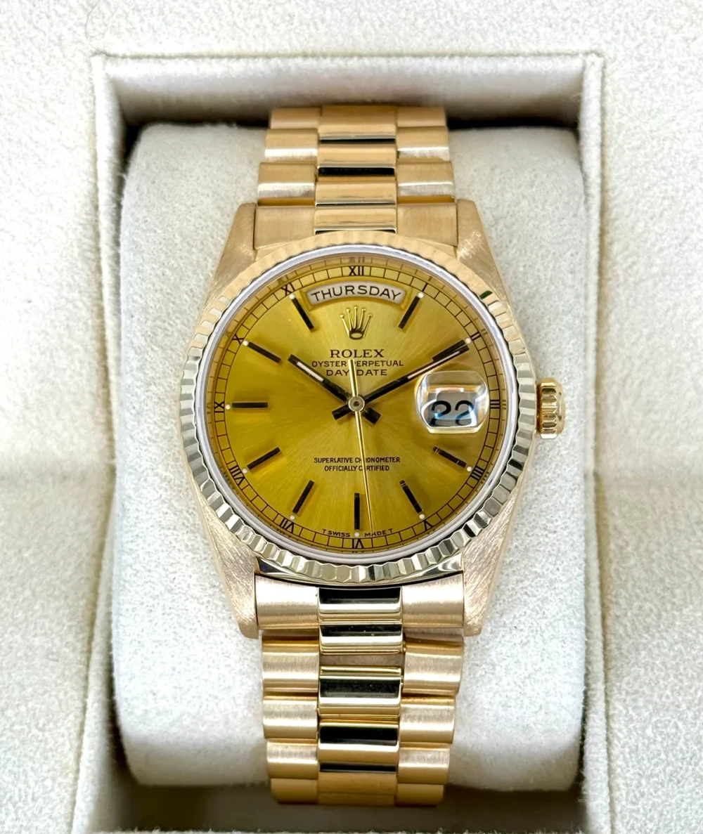 1995 Rolex Day-Date 36mm 18238 Presidential Champagne Dial