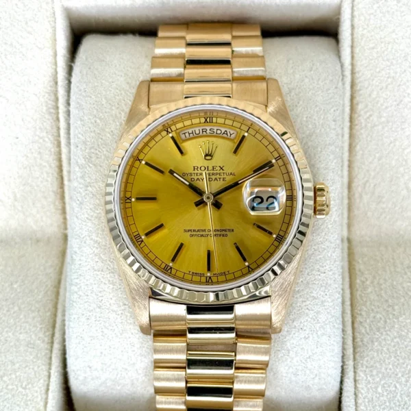 1995 Rolex Day-Date 36mm 18238 Presidential Champagne Dial