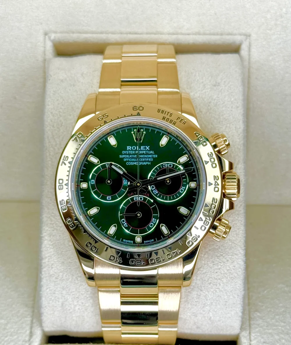 2020 Rolex Daytona "John Mayer" 40mm 116508 Yellow Gold Green Dial