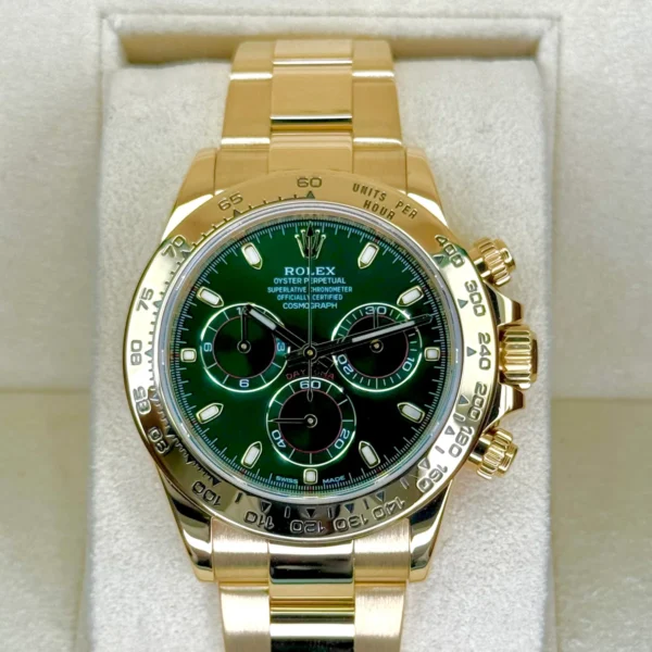 2020 Rolex Daytona "John Mayer" 40mm 116508 Yellow Gold Green Dial