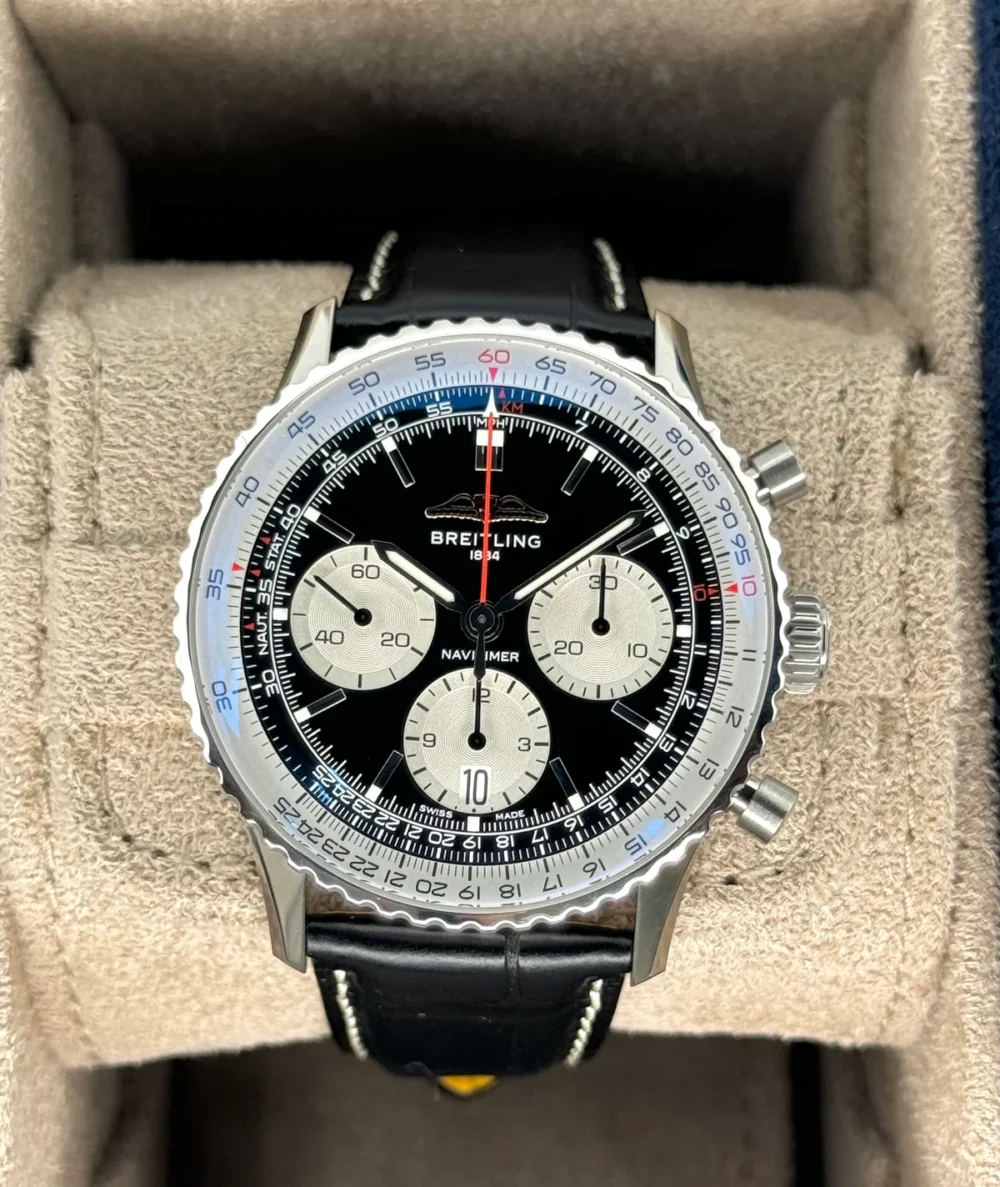 NEW 2024 Breitling Chronograph 42mm AB0139 Stainless Steel Black Dial