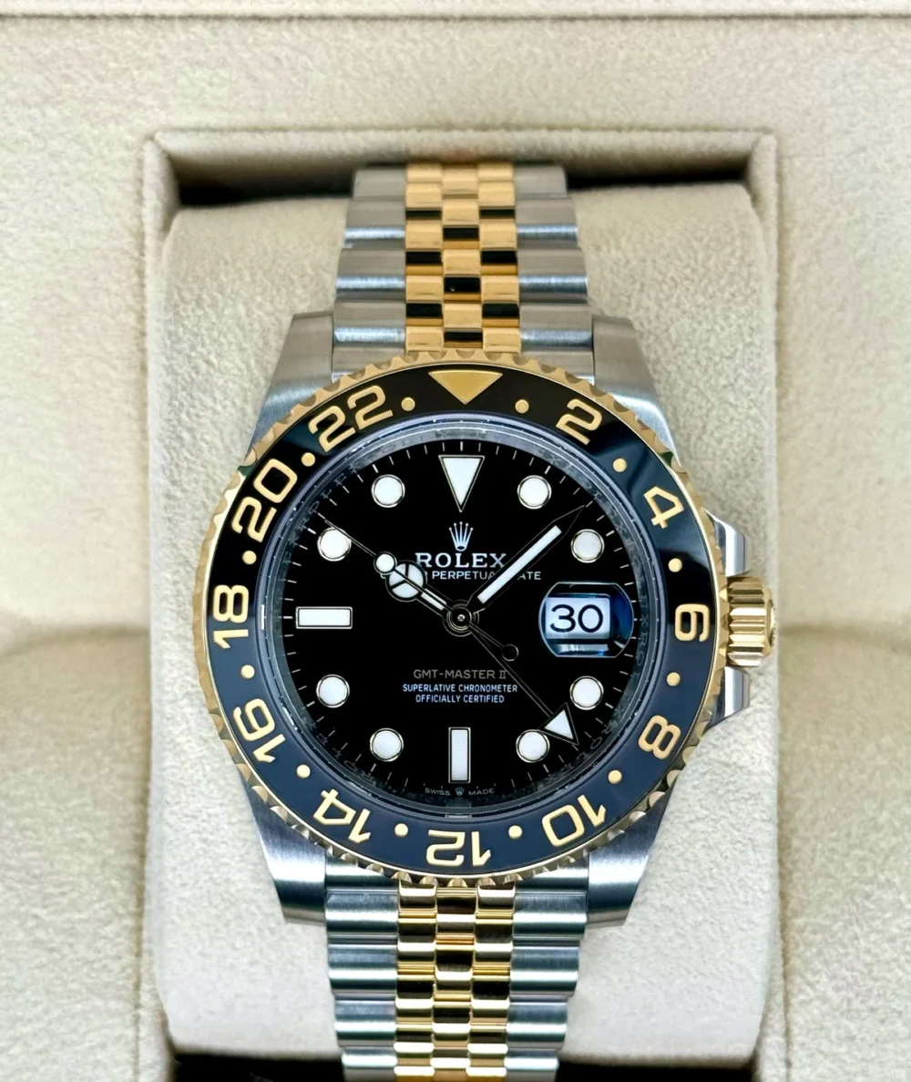 2024 Rolex GMT-Master II 40mm 126713GRNR Two-Tone Jubilee Black Dial
