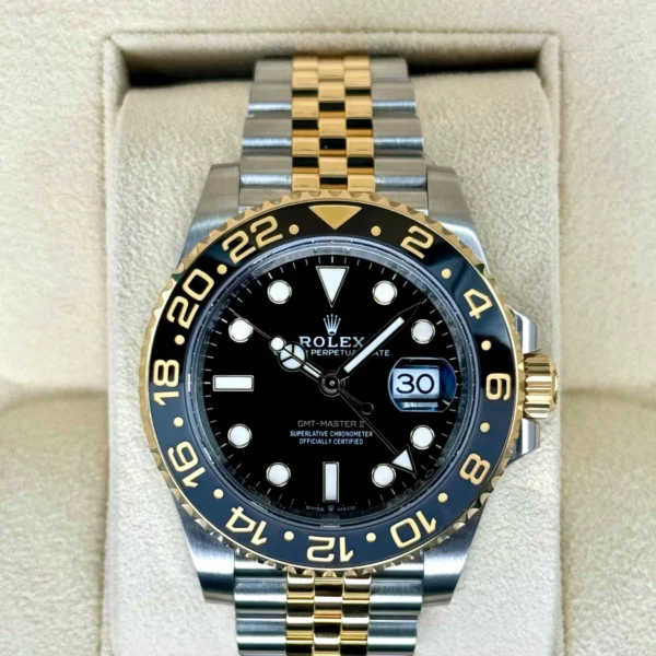 2024 Rolex GMT-Master II 40mm 126713GRNR Two-Tone Jubilee Black Dial