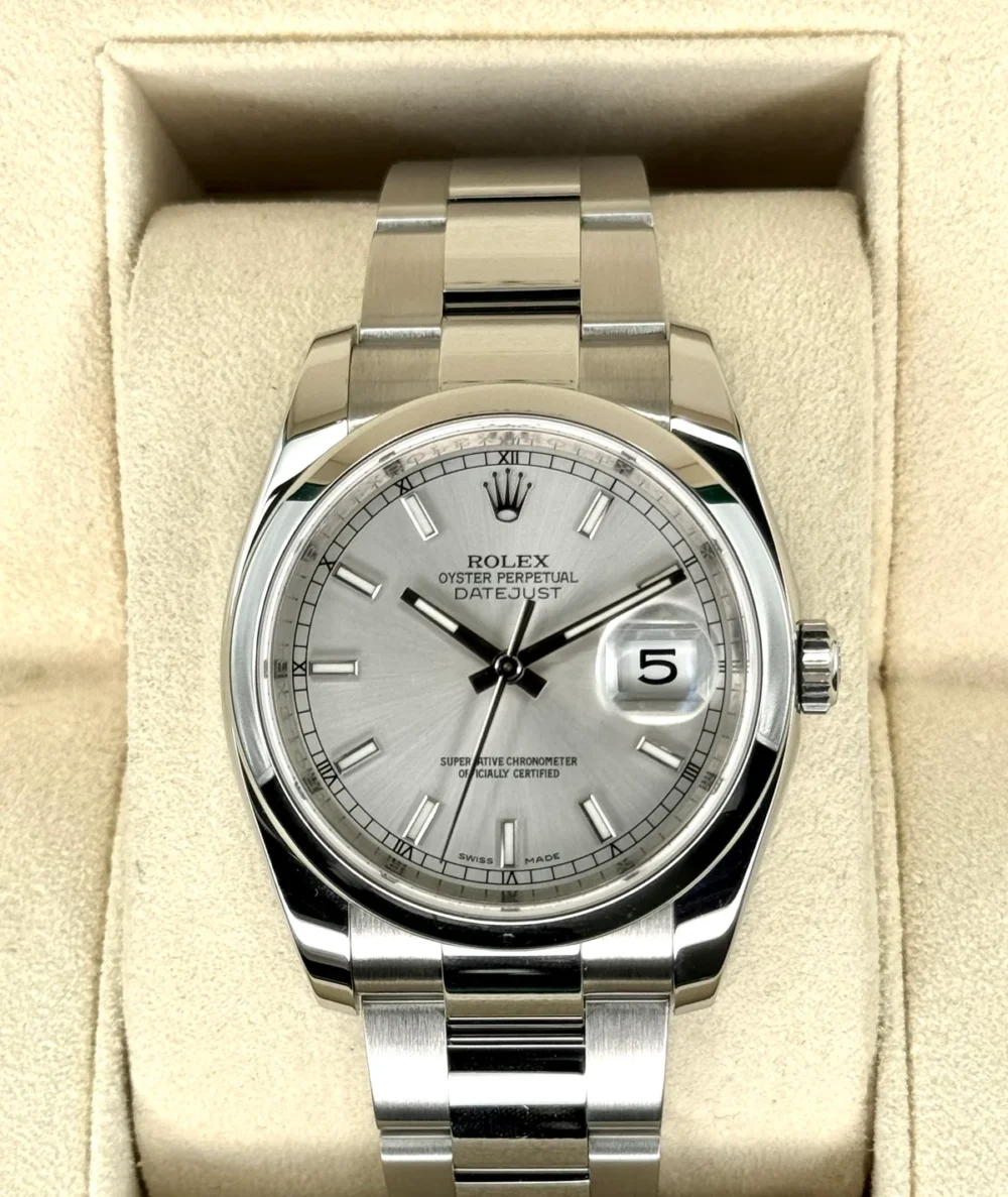 2016 Rolex Datejust 36mm 116200 Stainless Steel Oyster Silver Dial