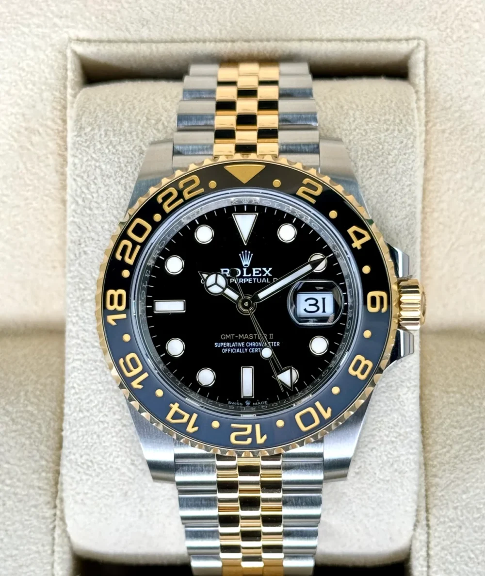 2024 Rolex GMT-Master II 40mm 126713GRNR Two-Tone Jubilee Black Dial