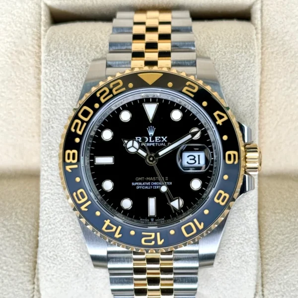 2024 Rolex GMT-Master II 40mm 126713GRNR Two-Tone Jubilee Black Dial
