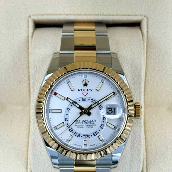 2019 Rolex Sky-Dweller 42mm 326933 Two-Tone Oyster White Dial