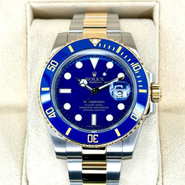 Rolex Submariner “Bluesy” 40mm 116613LB Two-Tone Flat Blue Dial