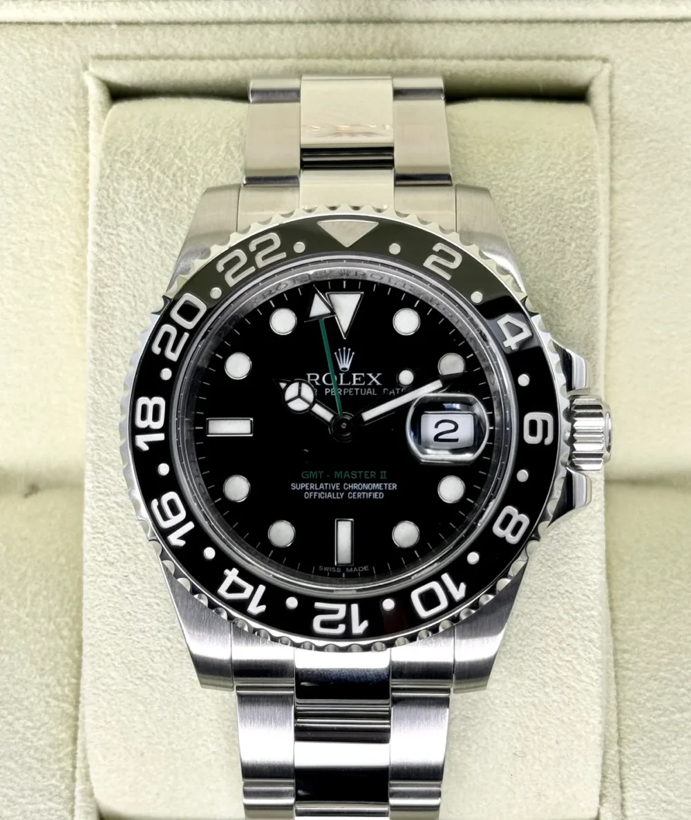 2010 Rolex GMT-Master II 40mm 116710LN Stainless Steel Black Dial
