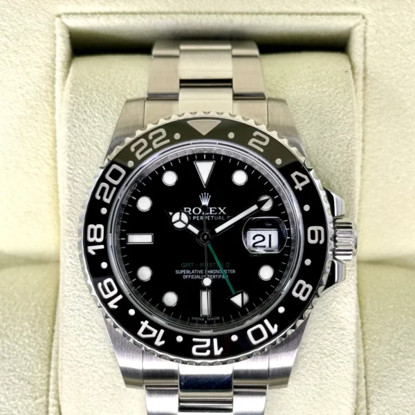 2012 Rolex GMT-Master II 40mm 116710LN Stainless Steel Black Dial