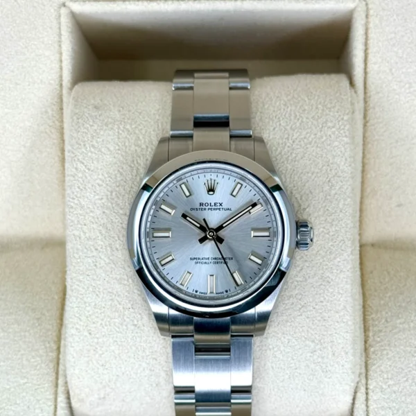 NEW 2024 Rolex Oyster Perpetual 28mm 276200 Silver Dial