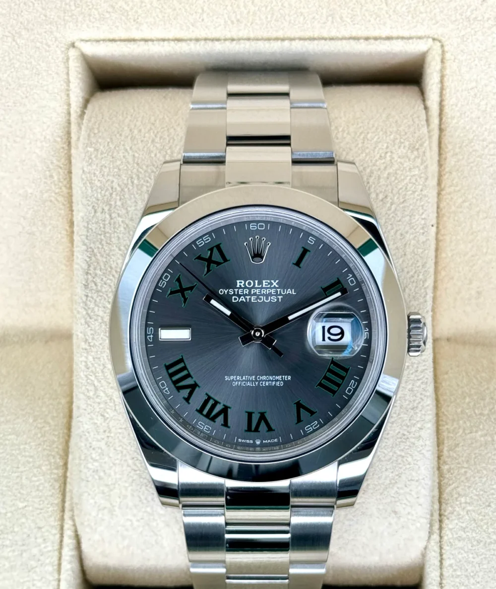 2023 Rolex Datejust 41mm 126300 Oyster Wimbledon Dial