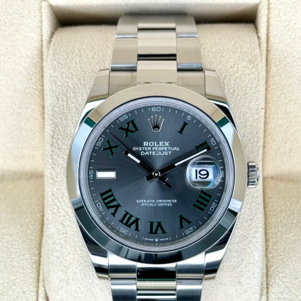 2023 Rolex Datejust 41mm 126300 Oyster Wimbledon Dial