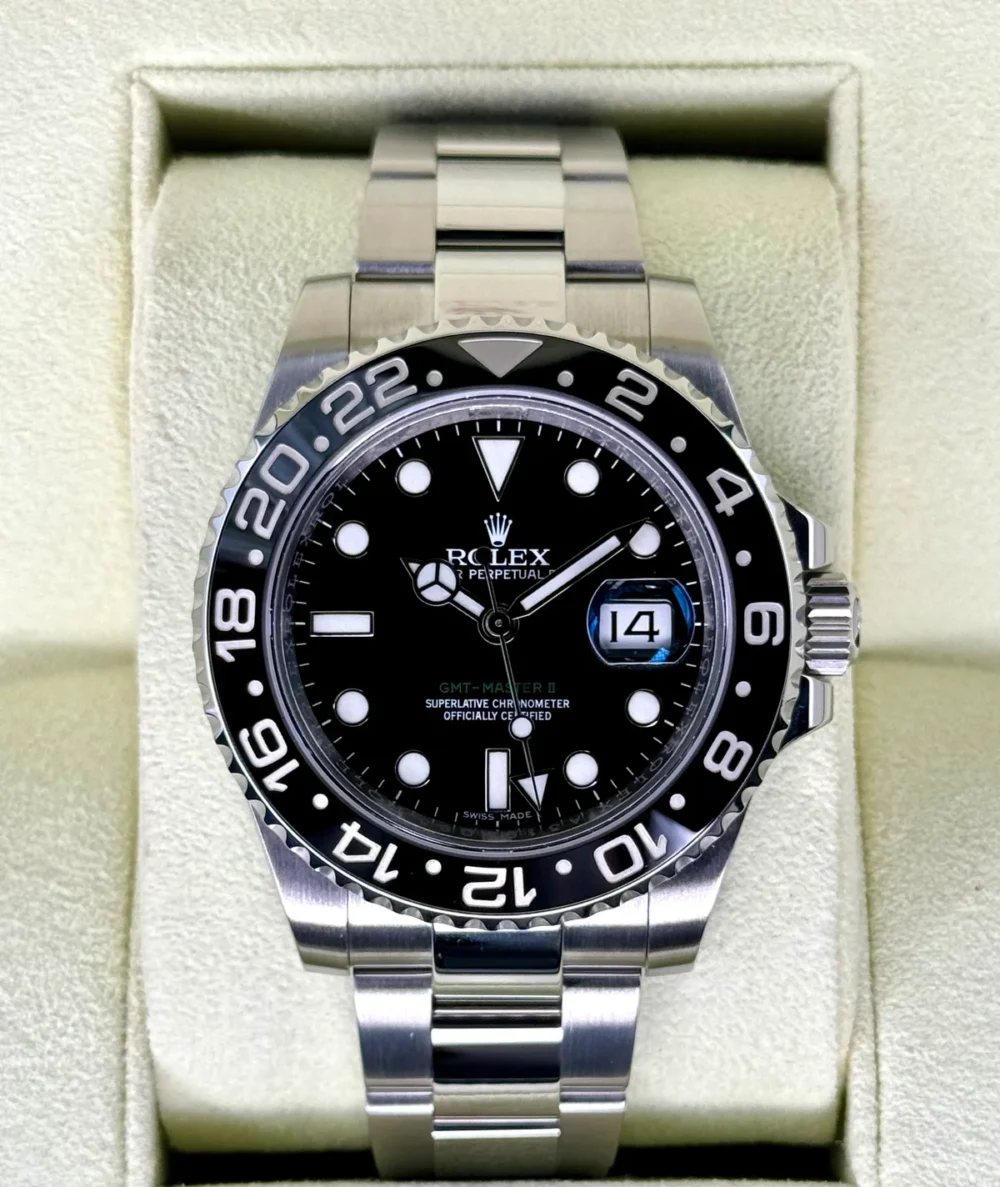 2014 Rolex GMT-Master II 40mm 116710LN Stainless Steel Black Dial