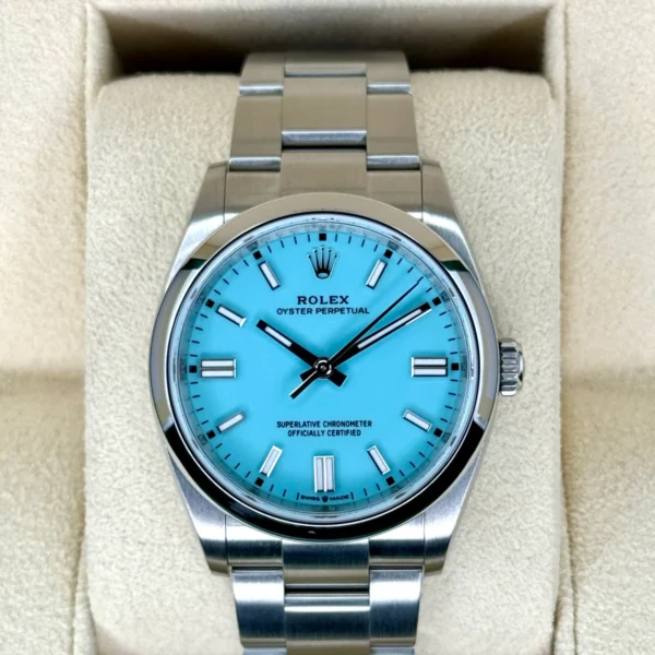 2023 Rolex Oyster Perpetual 36mm 126000 Tiffany Blue Dial