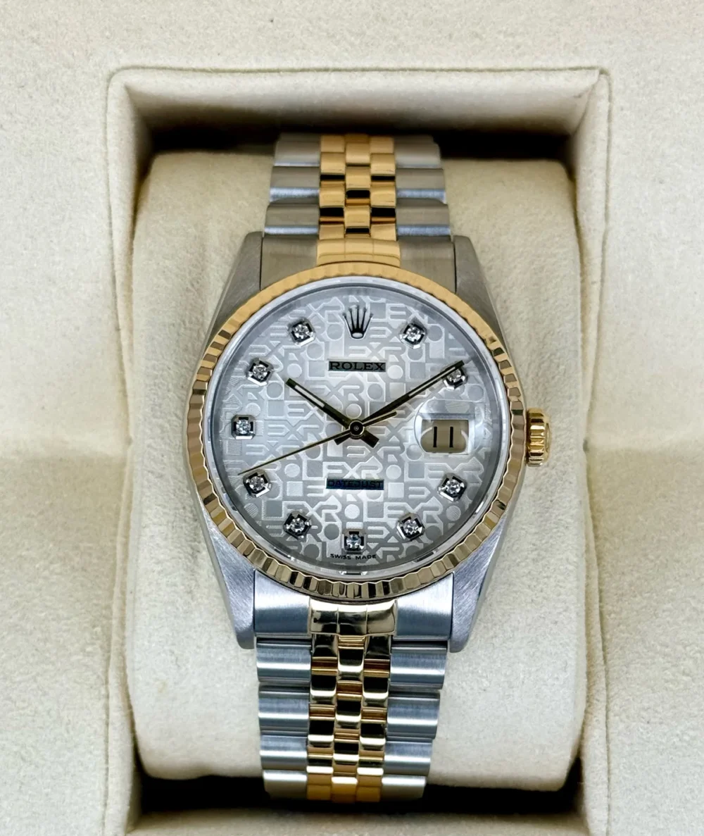 1992 Rolex Datejust 36mm 16233 Two-Tone 10 Diamond Anniversary Dial