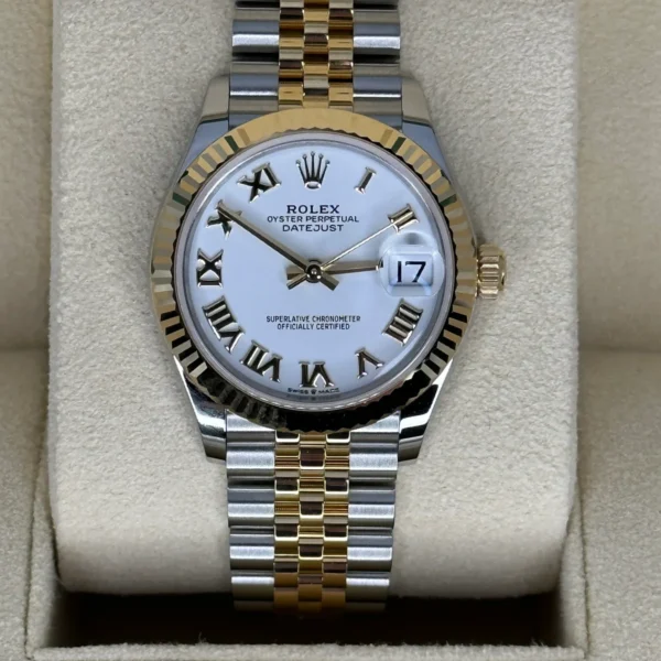 2023 Rolex Datejust 31mm 278273 Two-Tone Jubilee White Roman Numeral Dial