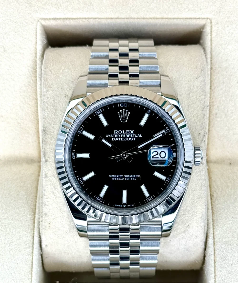 2019 Rolex Datejust 41mm 126334 Stainless Steel Jubilee Black Dial
