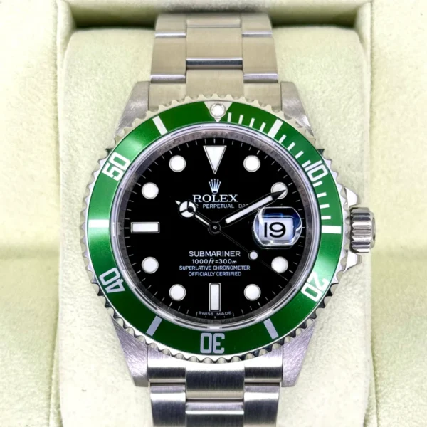 2009 Rolex Submariner "Kermit" 40mm 16610LV Stainless Steel Black Dial