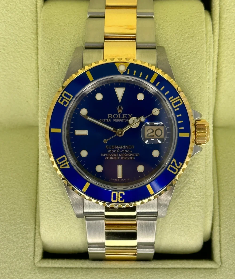 2008 Rolex Submariner "Bluesy" 40mm 16613 Two-Tone Blue Dial