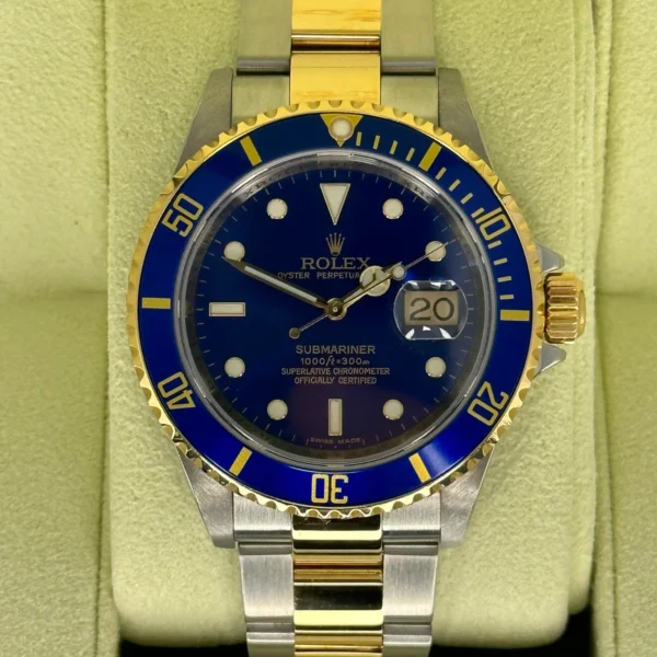 2008 Rolex Submariner "Bluesy" 40mm 16613 Two-Tone Blue Dial