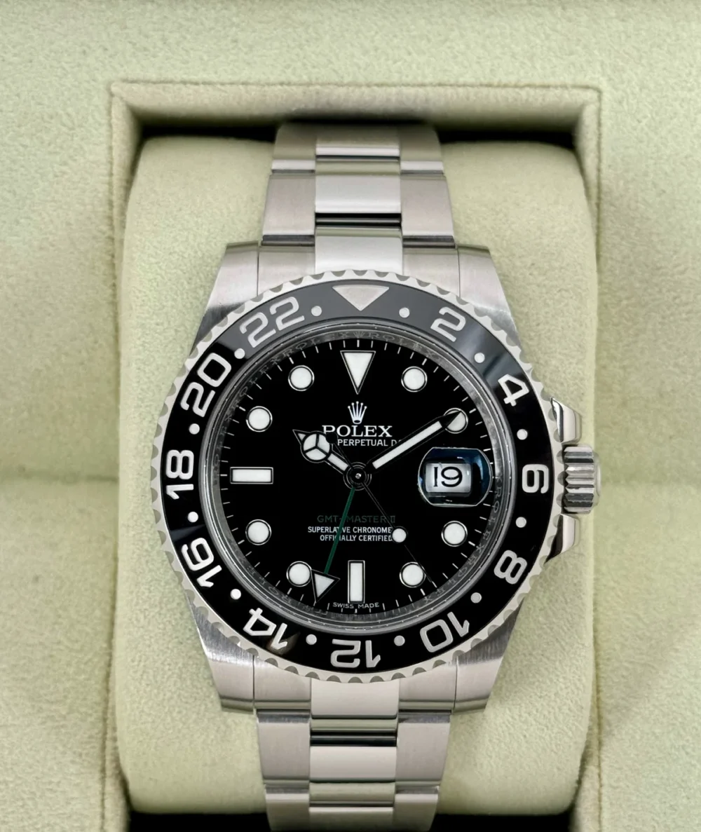 2014 Rolex GMT-Master II 40mm 116710LN Stainless Steel Black Dial