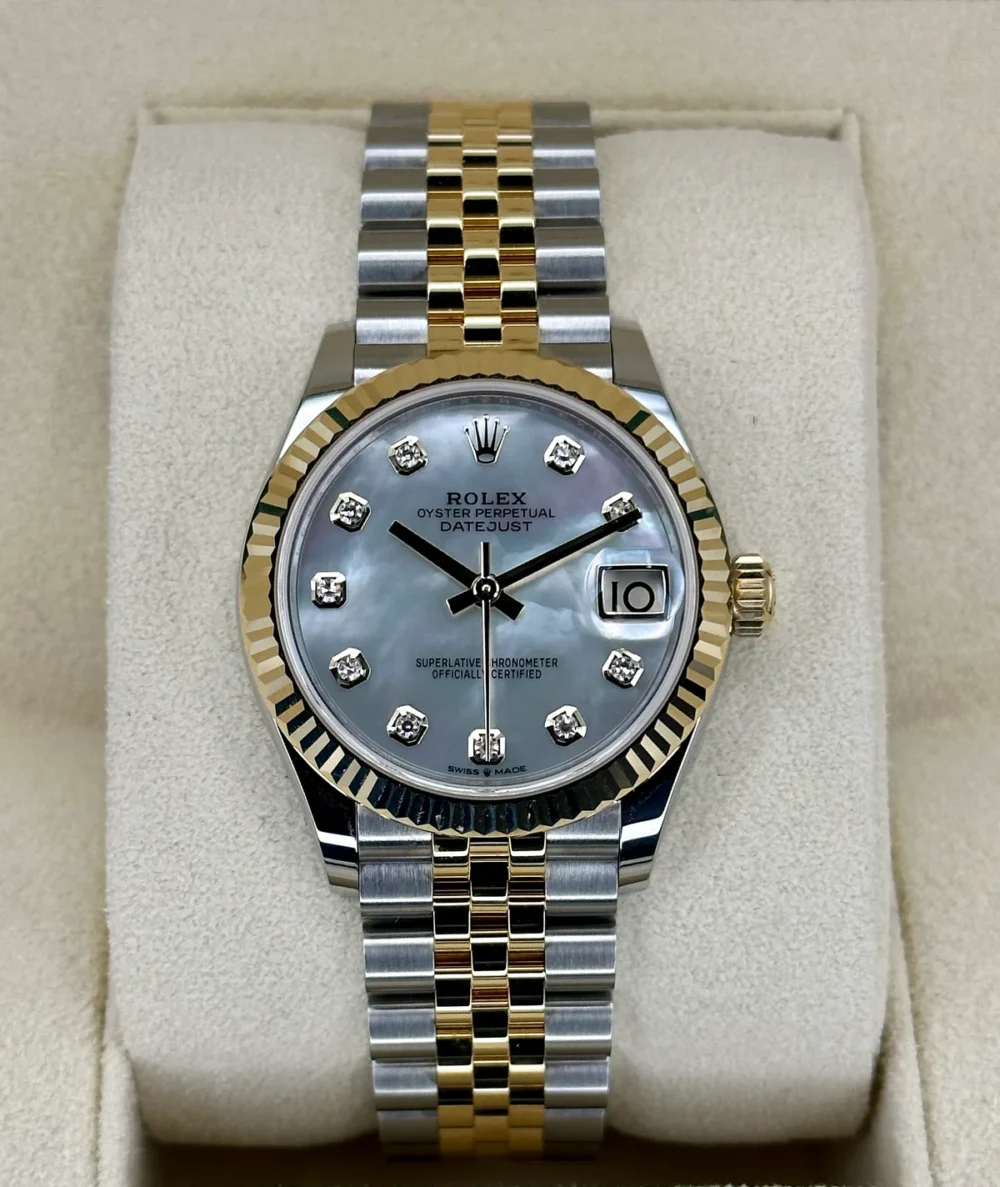 NEW 2023 Rolex Datejust 31mm 278273 Two-Tone Jubilee MOP Diamond Dial