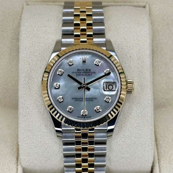 NEW 2023 Rolex Datejust 31mm 278273 Two-Tone Jubilee MOP Diamond Dial