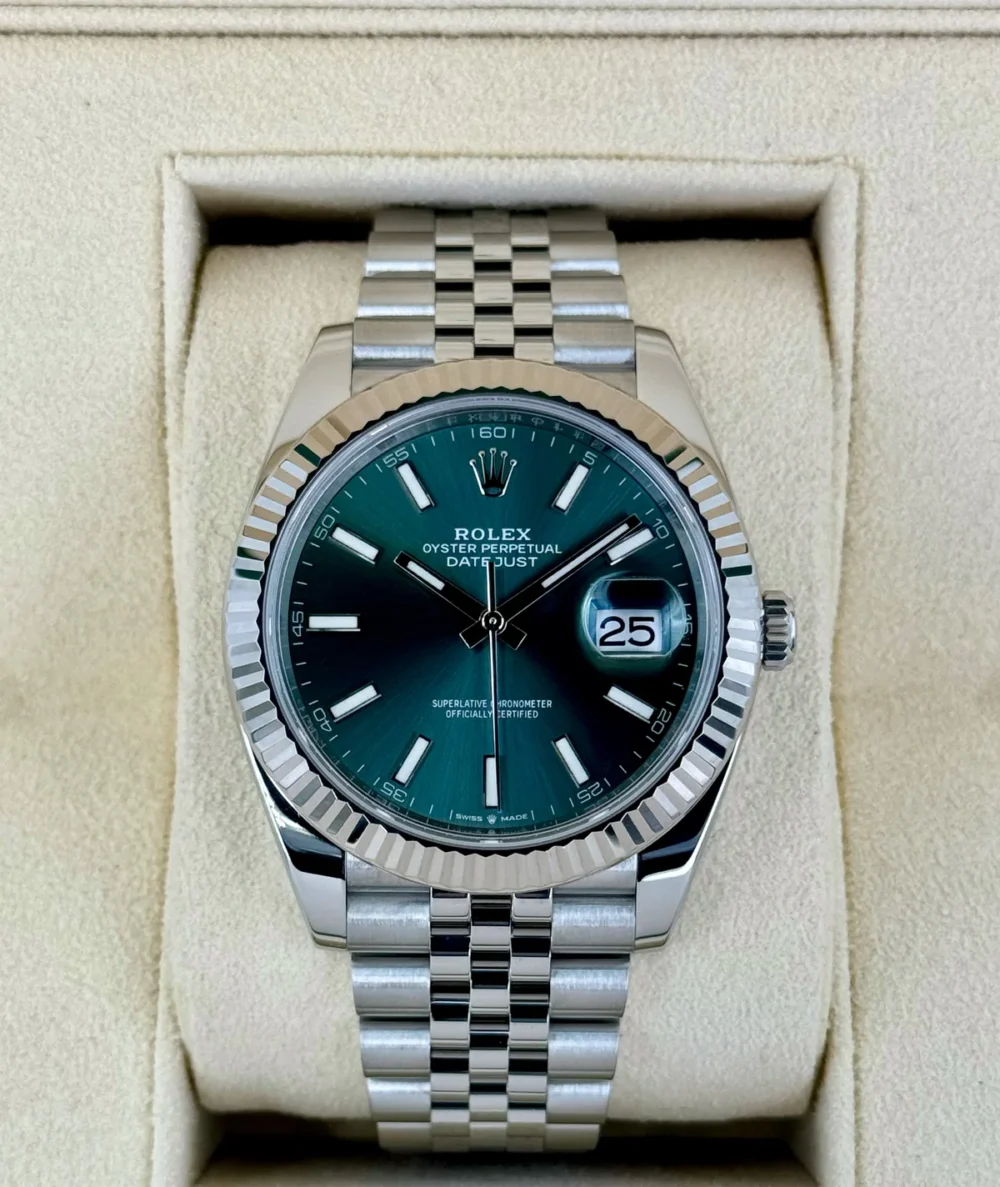 2023 Rolex Datejust 41mm 126334 Stainless Steel Jubilee Green Dial