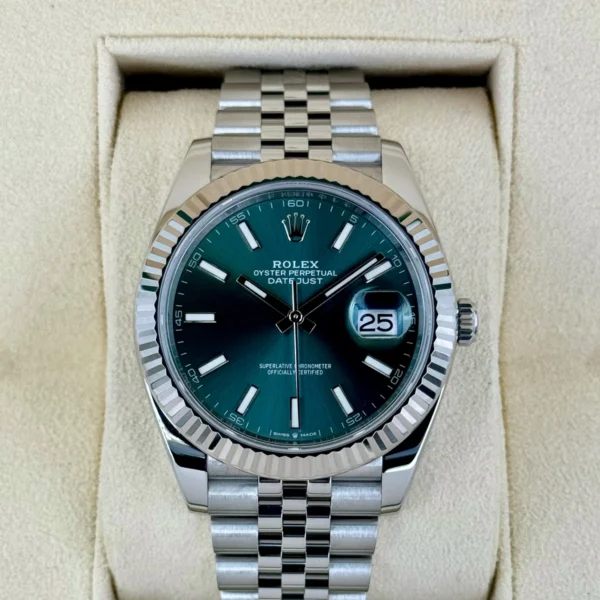 2023 Rolex Datejust 41mm 126334 Stainless Steel Jubilee Green Dial