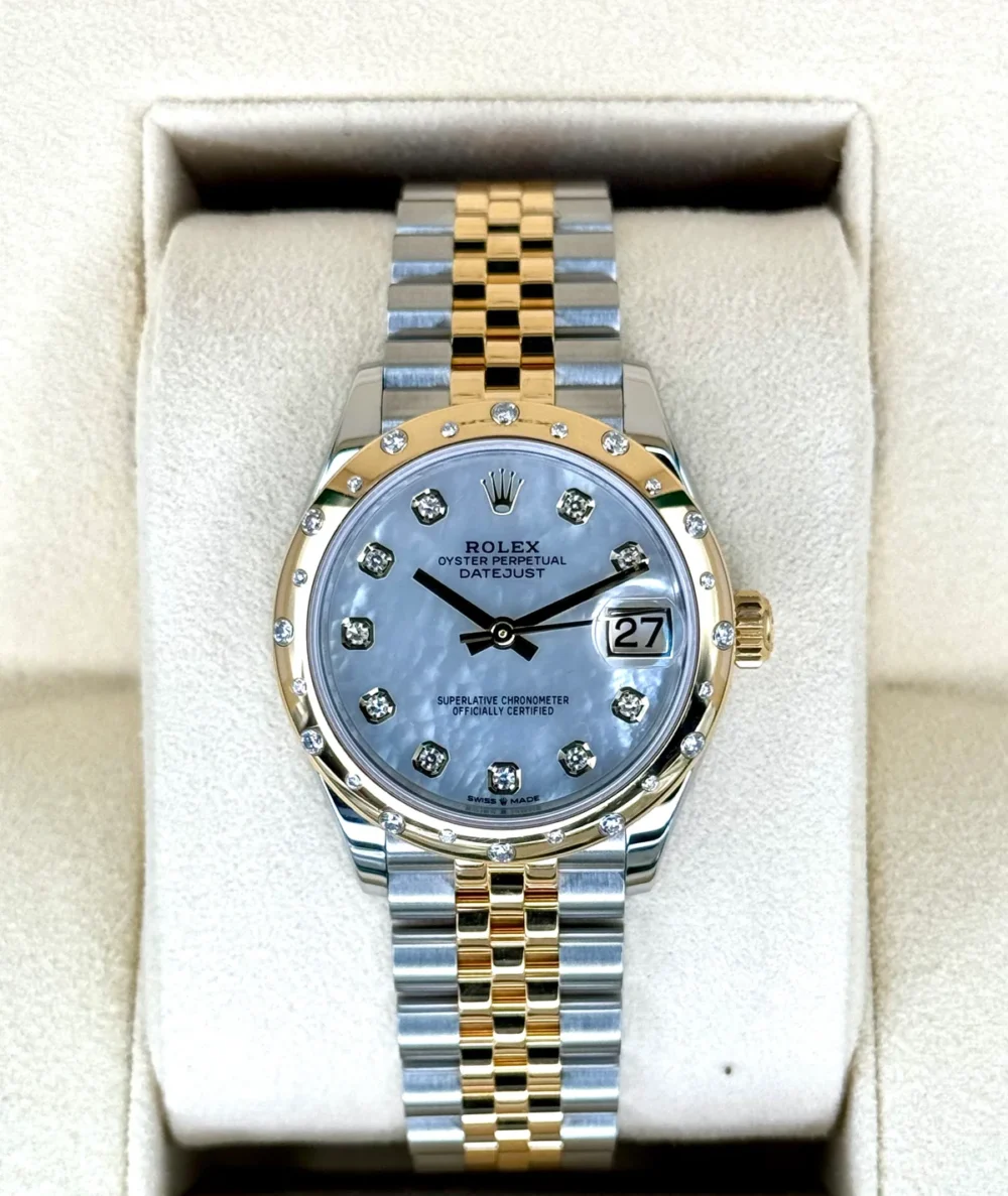 2021 Rolex Datejust 31mm 278343RBR Two-Tone Jubilee MOP Diamond Dial