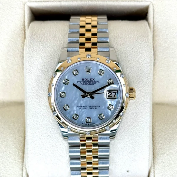 2021 Rolex Datejust 31mm 278343RBR Two-Tone Jubilee MOP Diamond Dial