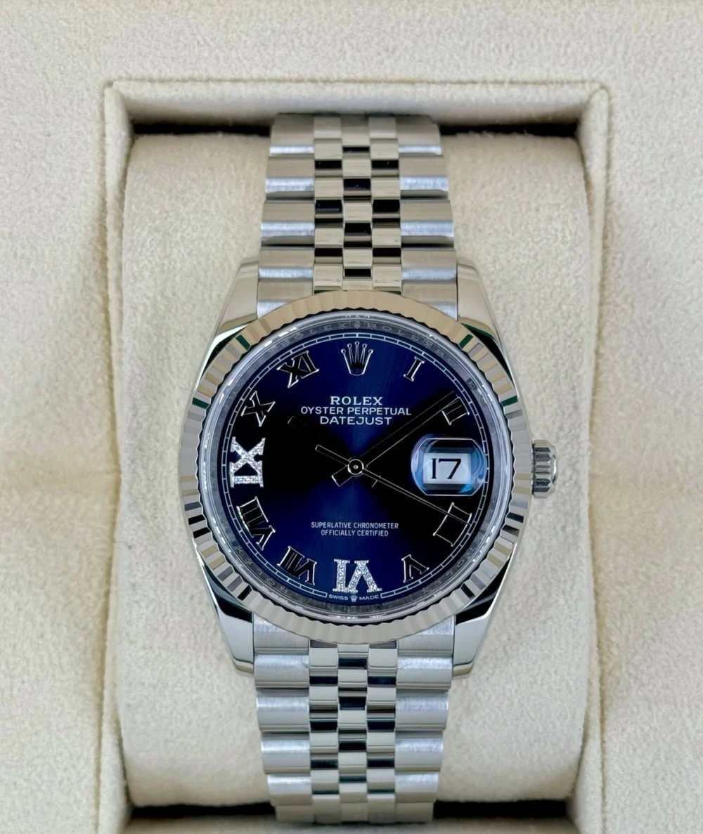 2023 Rolex Datejust 36mm 126234 Stainless Steel Jubilee Purple Dial