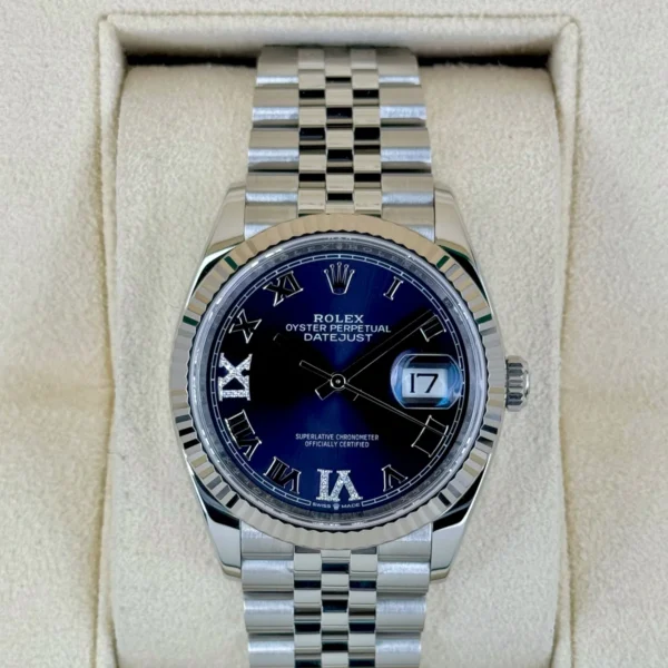 2023 Rolex Datejust 36mm 126234 Stainless Steel Jubilee Purple Dial