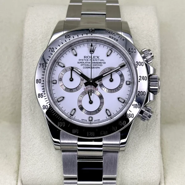 2014 Rolex Daytona 40mm 116520 Stainless Steel White APH Dial