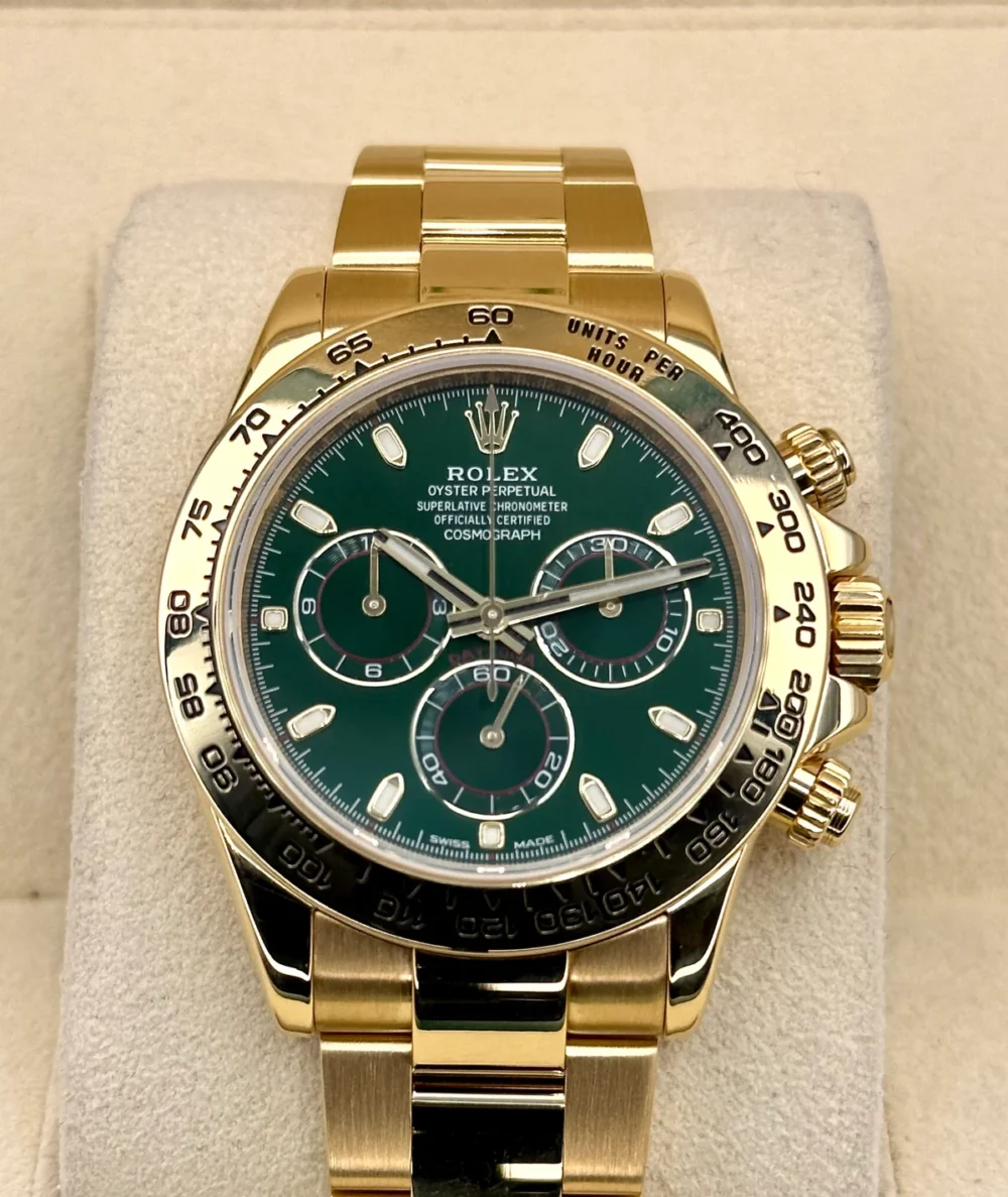 Rolex Daytona "John Mayer" 40mm 116508 Yellow Gold Green Dial
