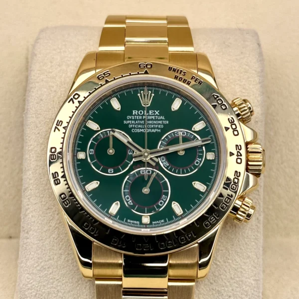 Rolex Daytona "John Mayer" 40mm 116508 Yellow Gold Green Dial