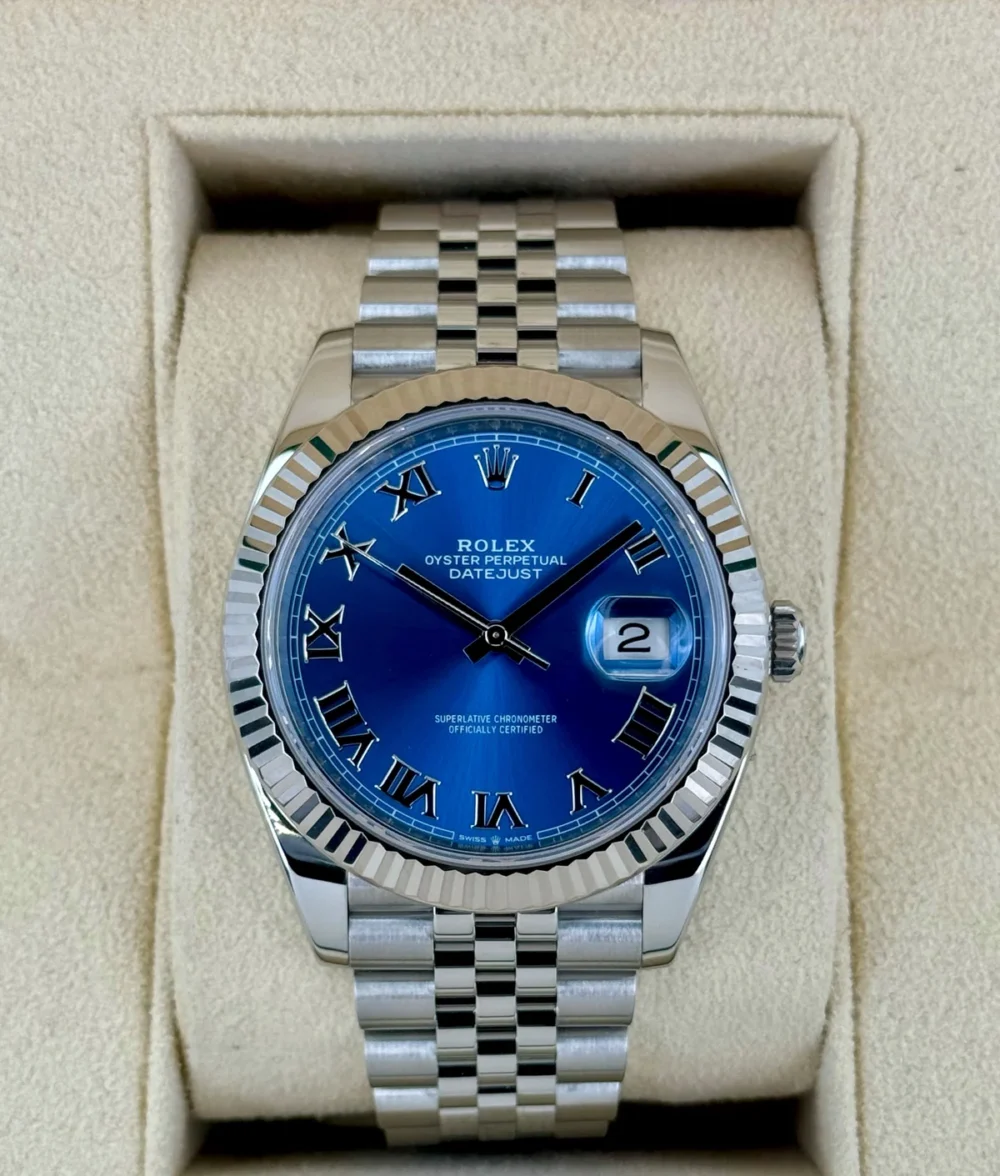 2023 Rolex Datejust 41mm 126334 Jubilee Blue Roman Numeral Dial