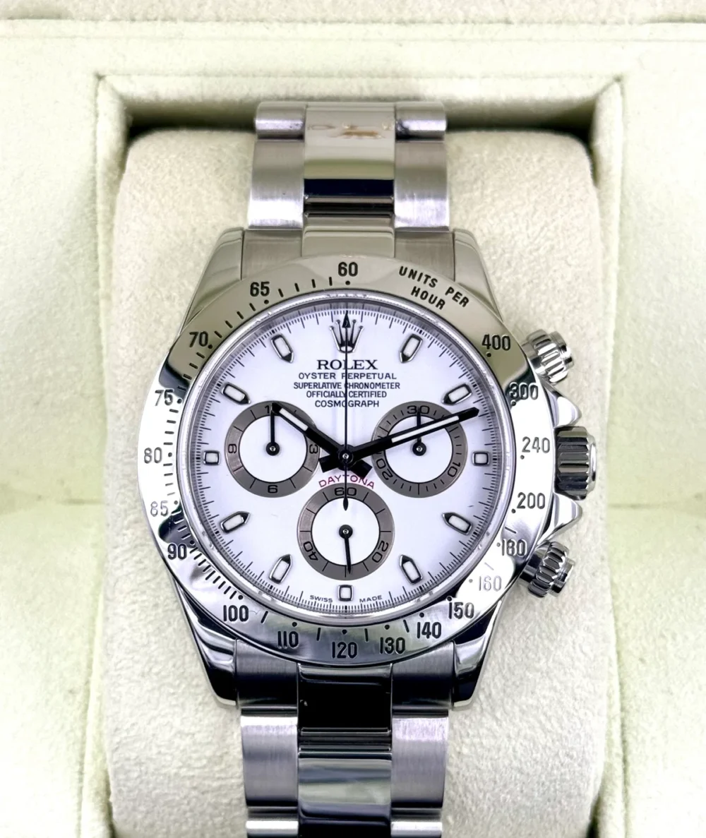 2005 Rolex Daytona 40mm 116520 Stainless Steel White Dial